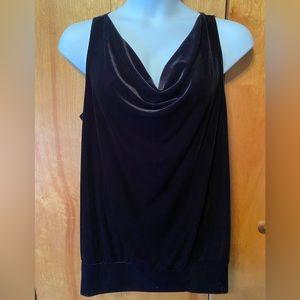 Lane Bryant, Plus Size, 18/20 Black Velvet, Sleeveless Shell